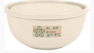 Салатник Plast Team Galaxy с крышкой 4л 260х255х130мм молочный туман